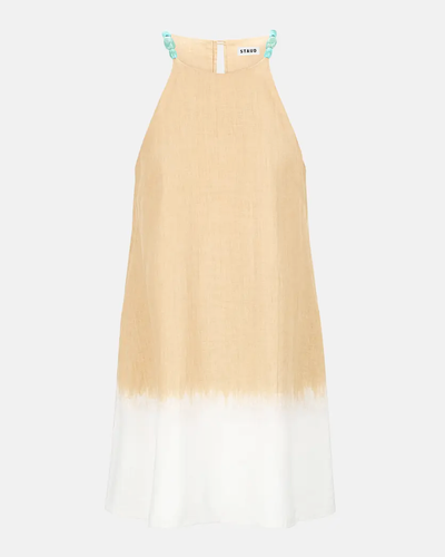 CABO LINEN DRESS IN DESERT TIE DYE