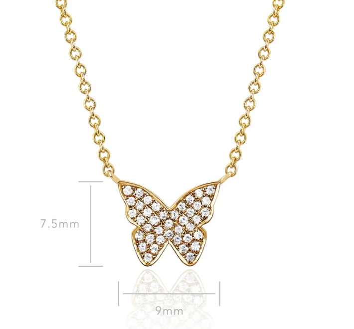Diamond Butterfly Necklace