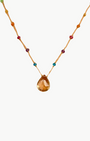 Amalia AMETRINE NECKLACE IN RAINBOW DROP at Romi Boutique