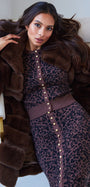 CHRISTIE FAUX FUR COAT IN HAZELNUT - Romi Boutique