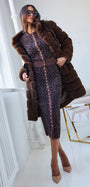 CHRISTIE FAUX FUR COAT IN HAZELNUT - Romi Boutique