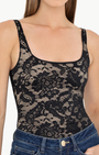 GIGI LACE BODYSUIT IN BLACK/BEIGE - Romi Boutique