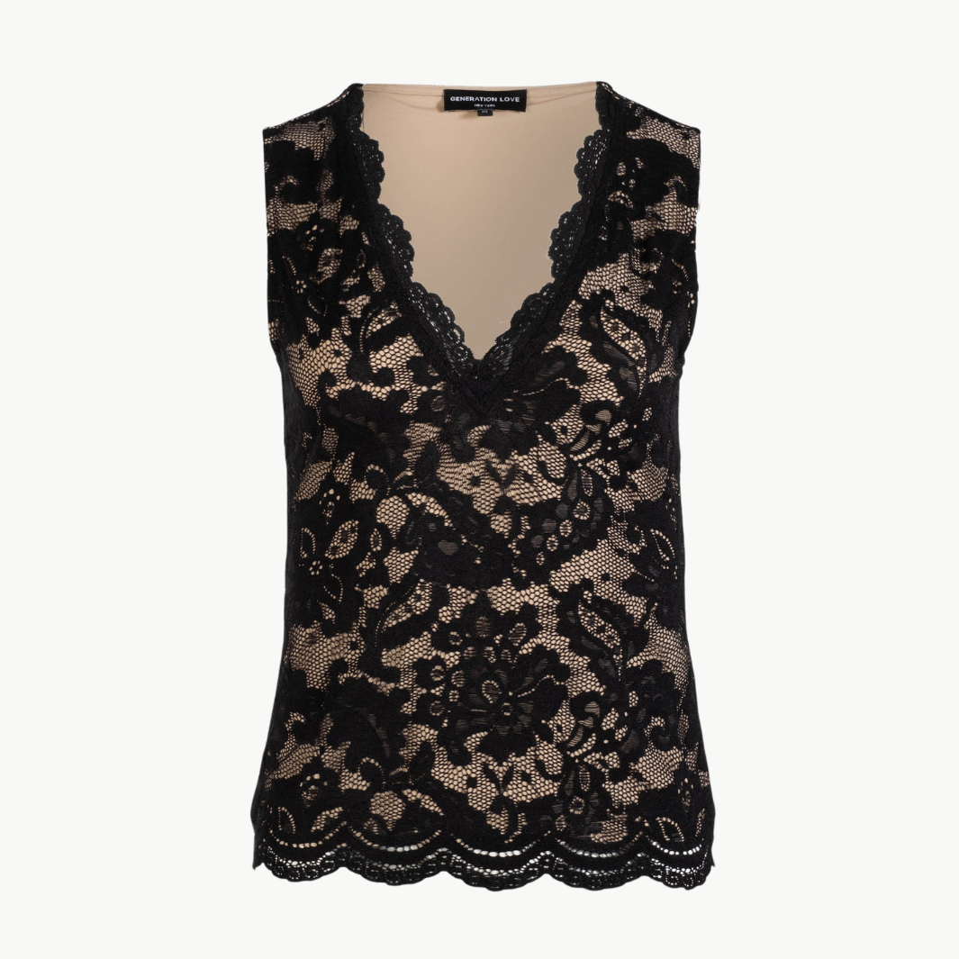 Generation Love LEILA STRETCH LACE TOP at Romi Boutique