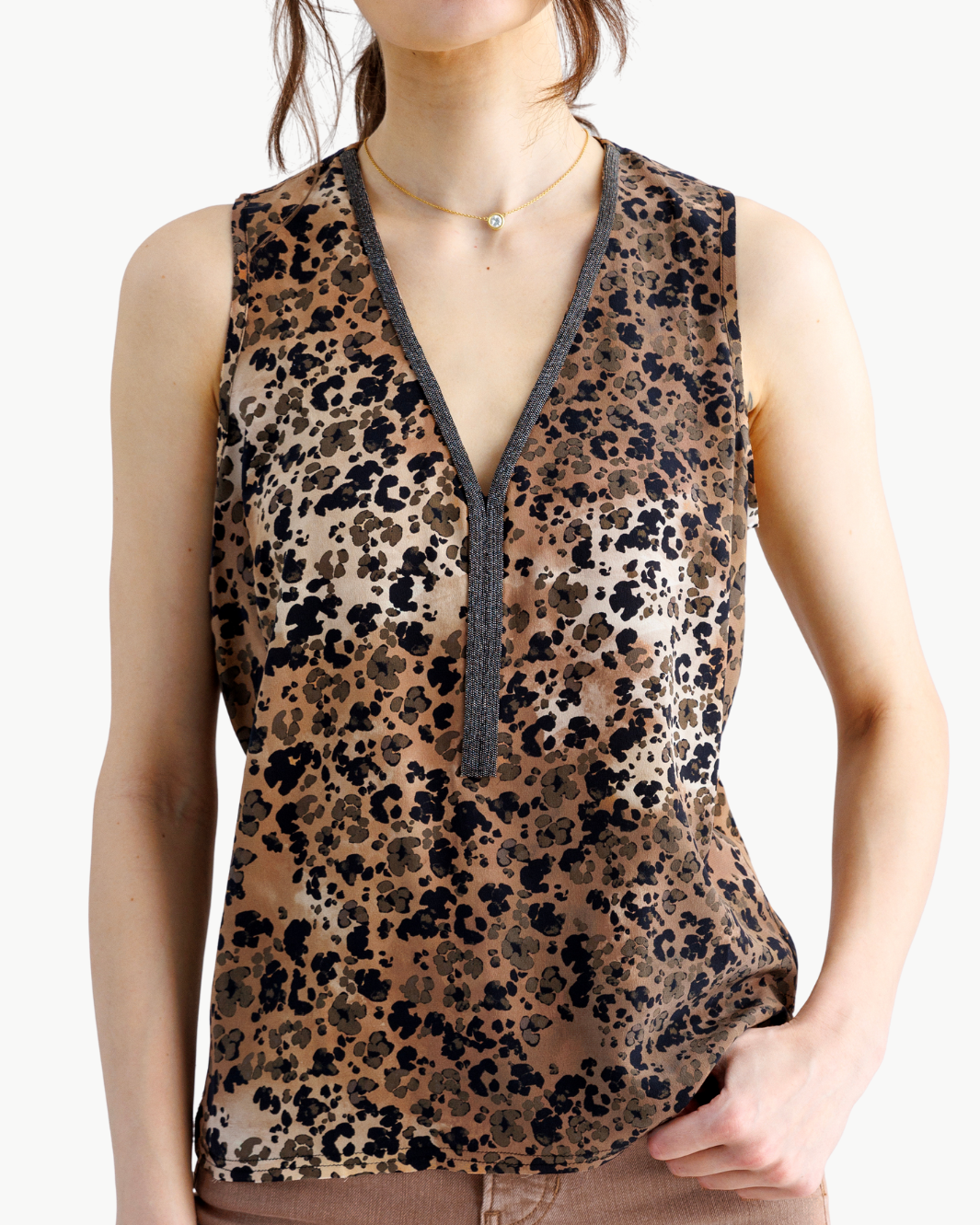 GO OFF THE CHAIN SHELL PRINTED IN UP by Go Silk - Romi Boutique