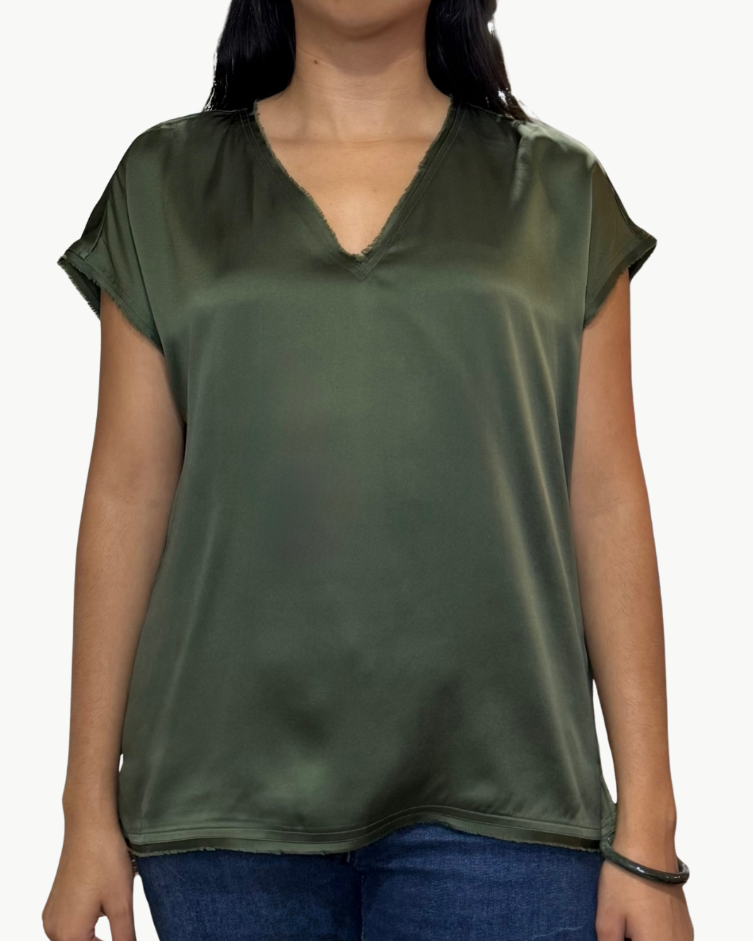 GO RAW REVISITED TEE LUXE IN LEAF - Romi Boutique