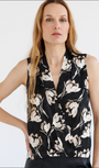 GO BOHO SURPLUS BLOUSE IN TOSSED FLORAL - Romi Boutique