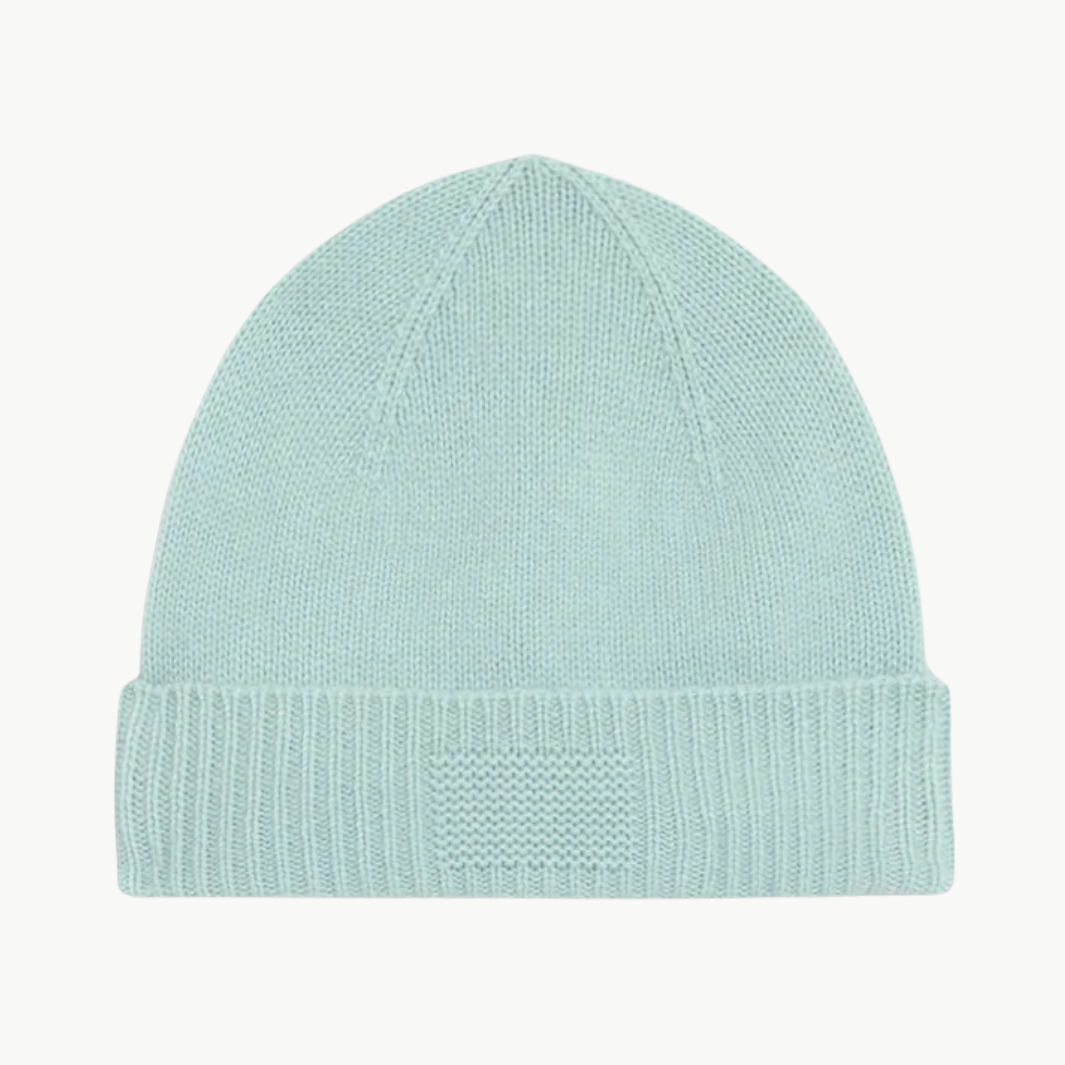 RIB CUFF BEANIE IN SEAGLASS - Romi Boutique