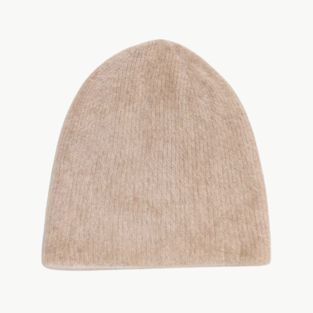 GRIZZLY REVERSIBLE HAT IN TAUPE/CREAM - Romi Boutique