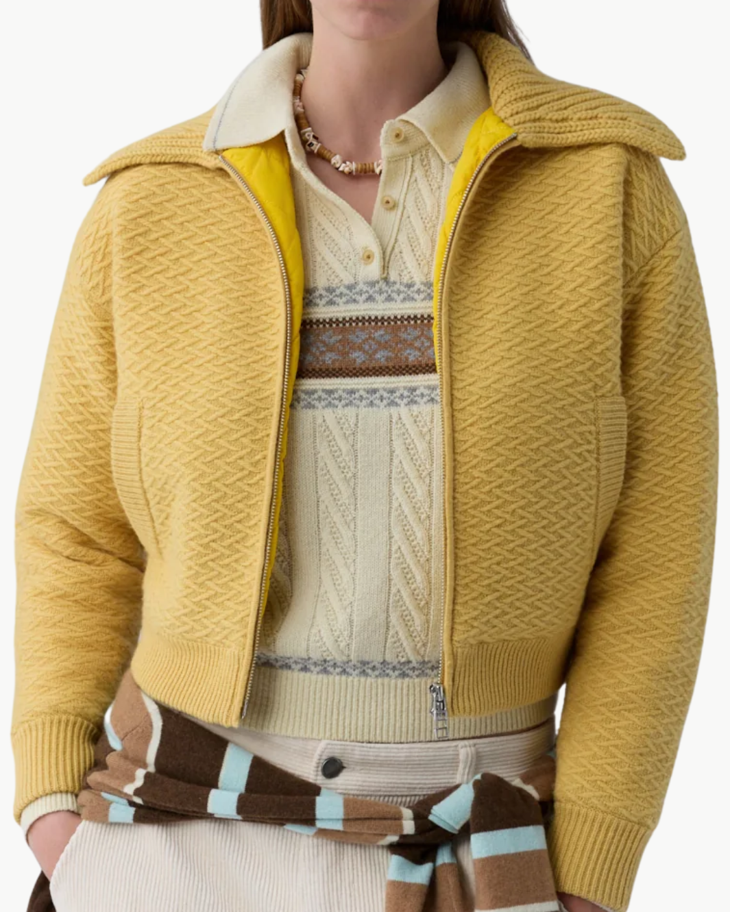 CROSS COUNTRY BOMBER IN SOLE - Romi Boutique