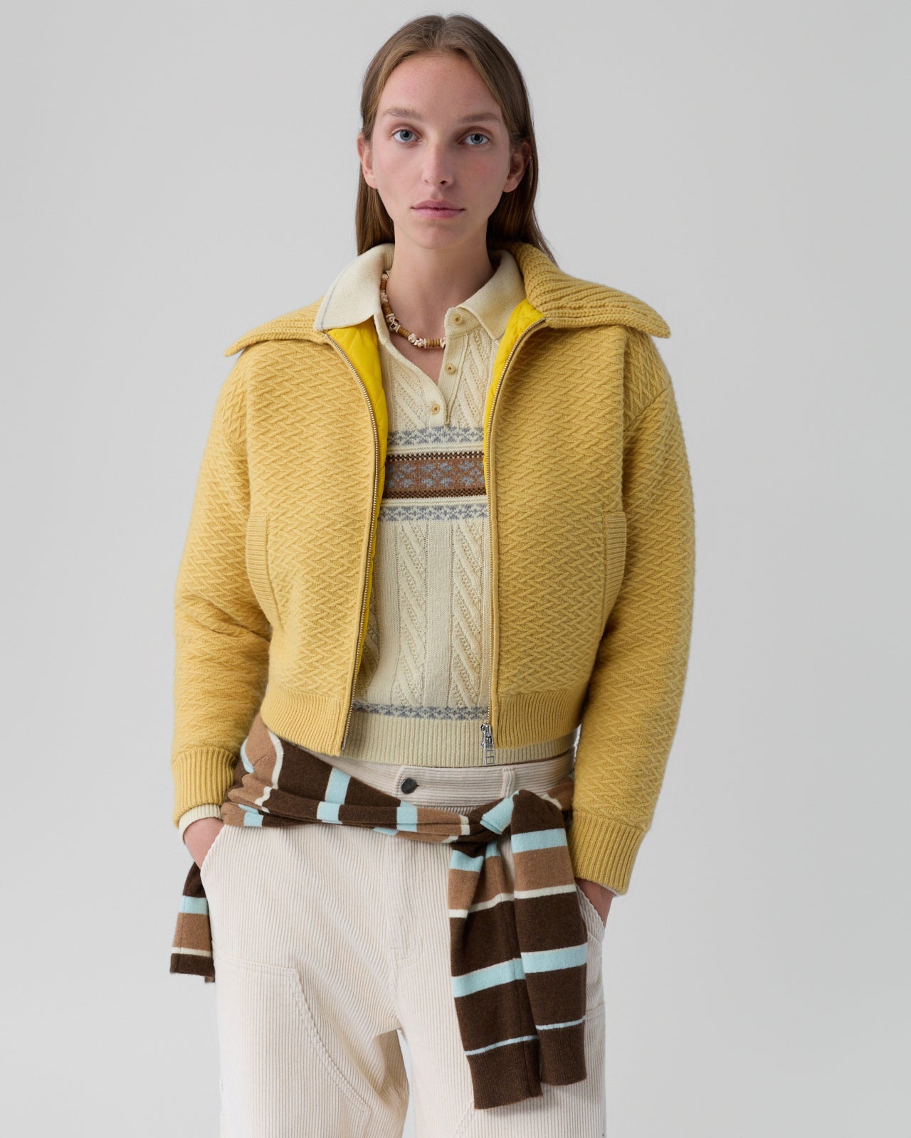 CROSS COUNTRY BOMBER IN SOLE - Romi Boutique