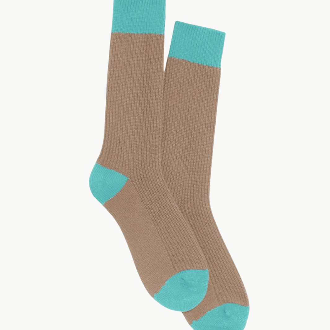 THE SOFT SOCKS IN TAUPE/GLACIER - Romi Boutique