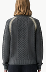 MARLOWE CABLE CARDIGAN IN CHARCOAL - Romi Boutique