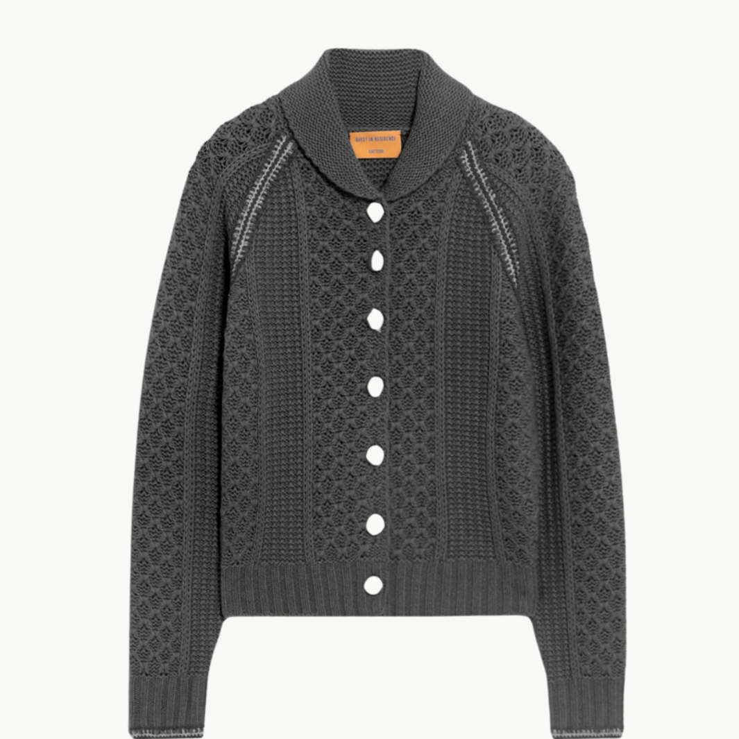 MARLOWE CABLE CARDIGAN by Guest In Residence - Romi Boutique