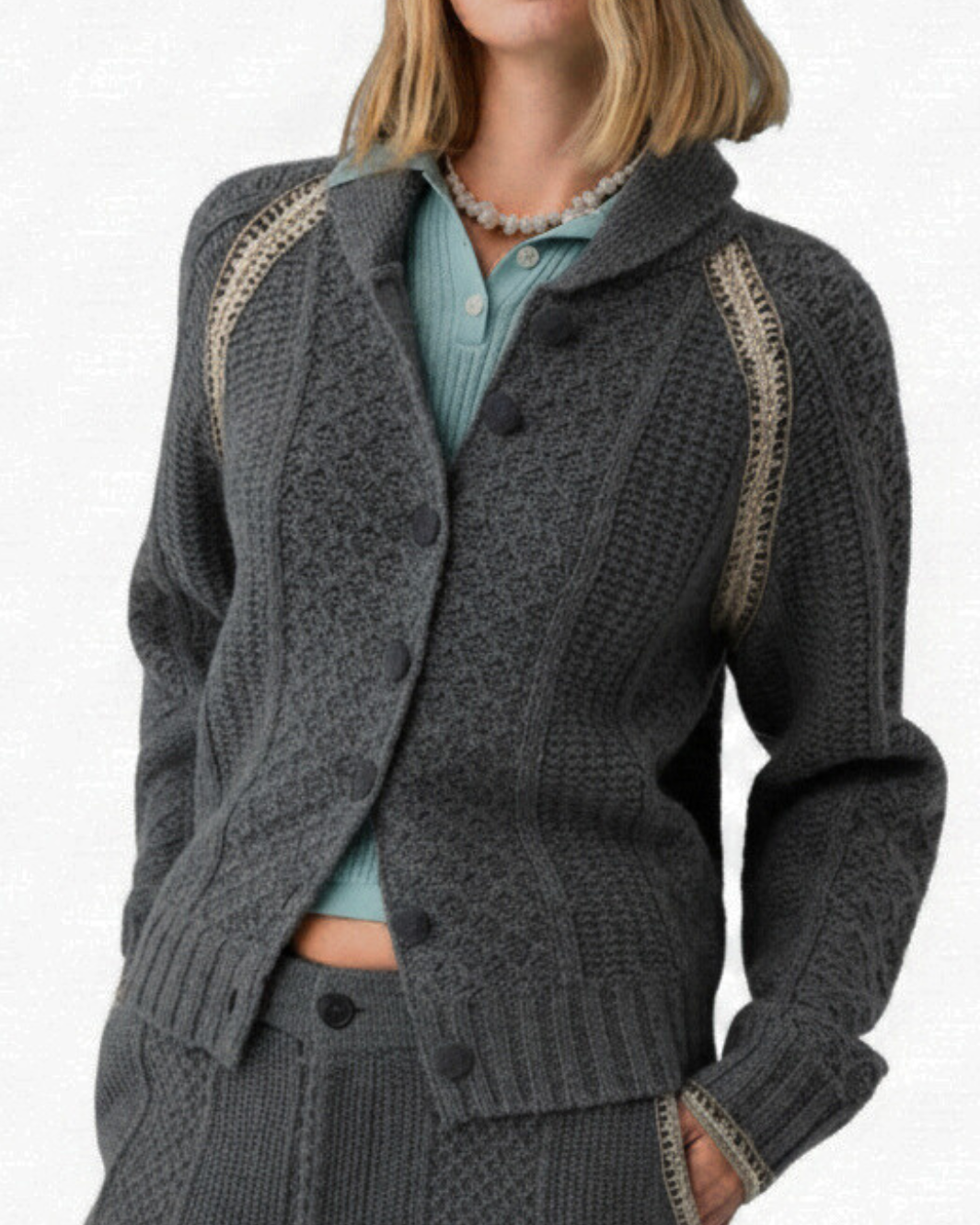 MARLOWE CABLE CARDIGAN by Guest In Residence - Romi Boutique