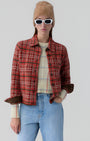 DYLAN PLAID SHIRT IN CHILI COMBO - Romi Boutique