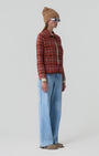 DYLAN PLAID SHIRT IN CHILI COMBO - Romi Boutique