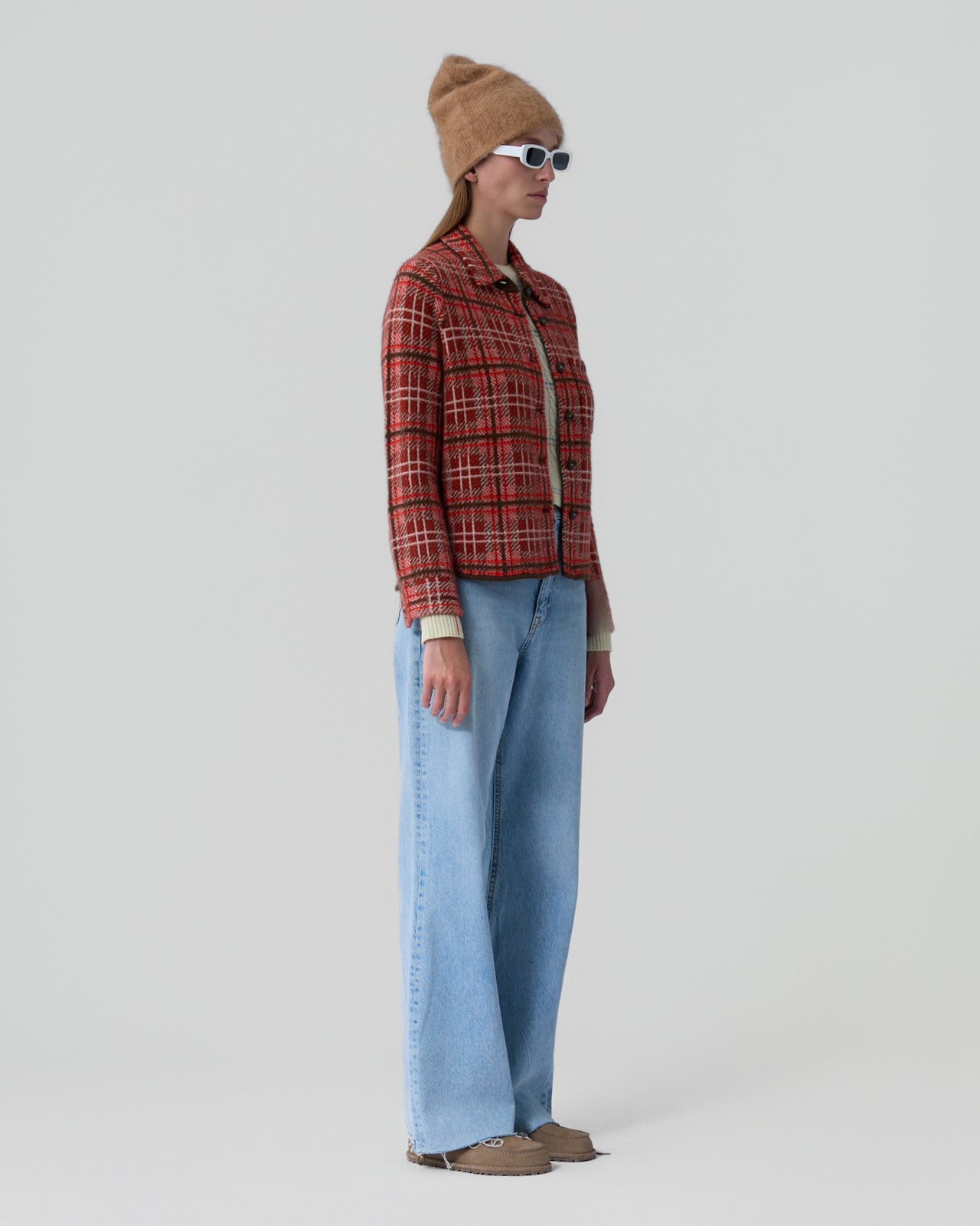 DYLAN PLAID SHIRT IN CHILI COMBO - Romi Boutique