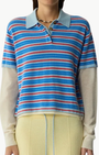 LAYERED STRIPE RUGBY IN CLEAR SKY COMBO - Romi Boutique