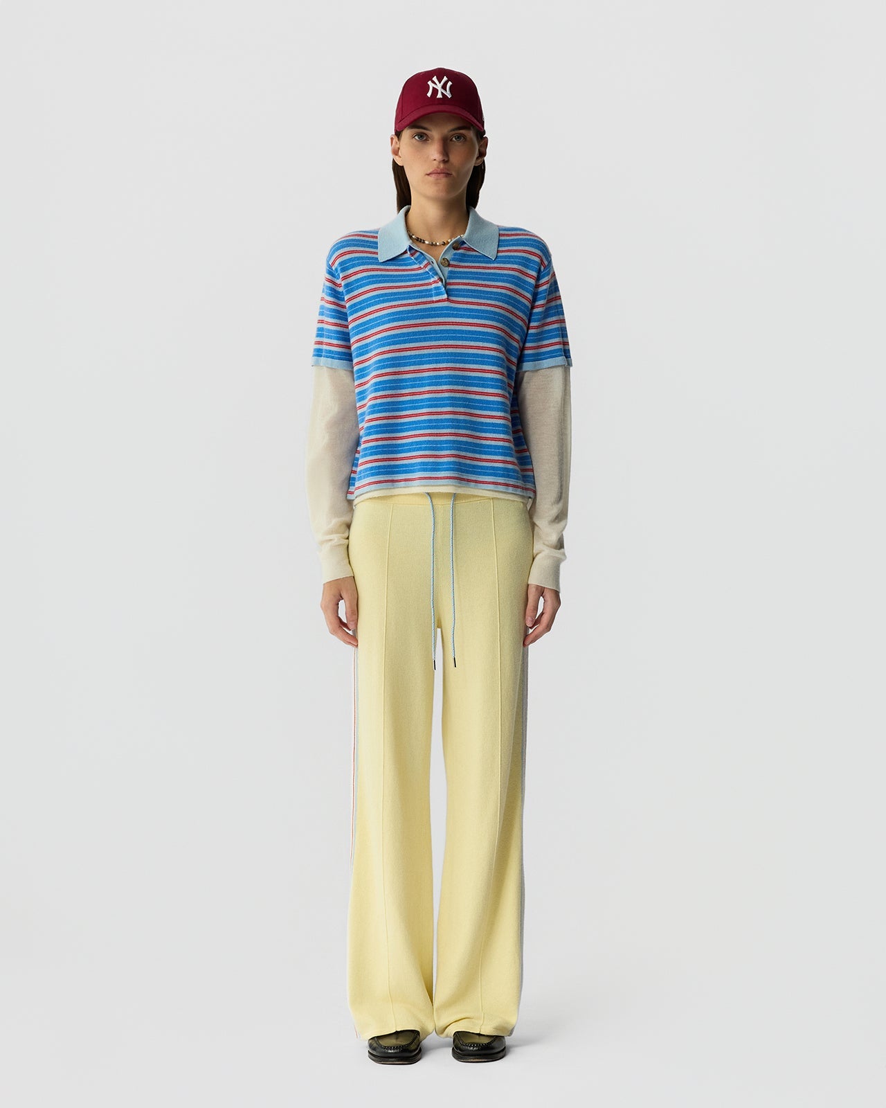 LAYERED STRIPE RUGBY IN CLEAR SKY COMBO - Romi Boutique