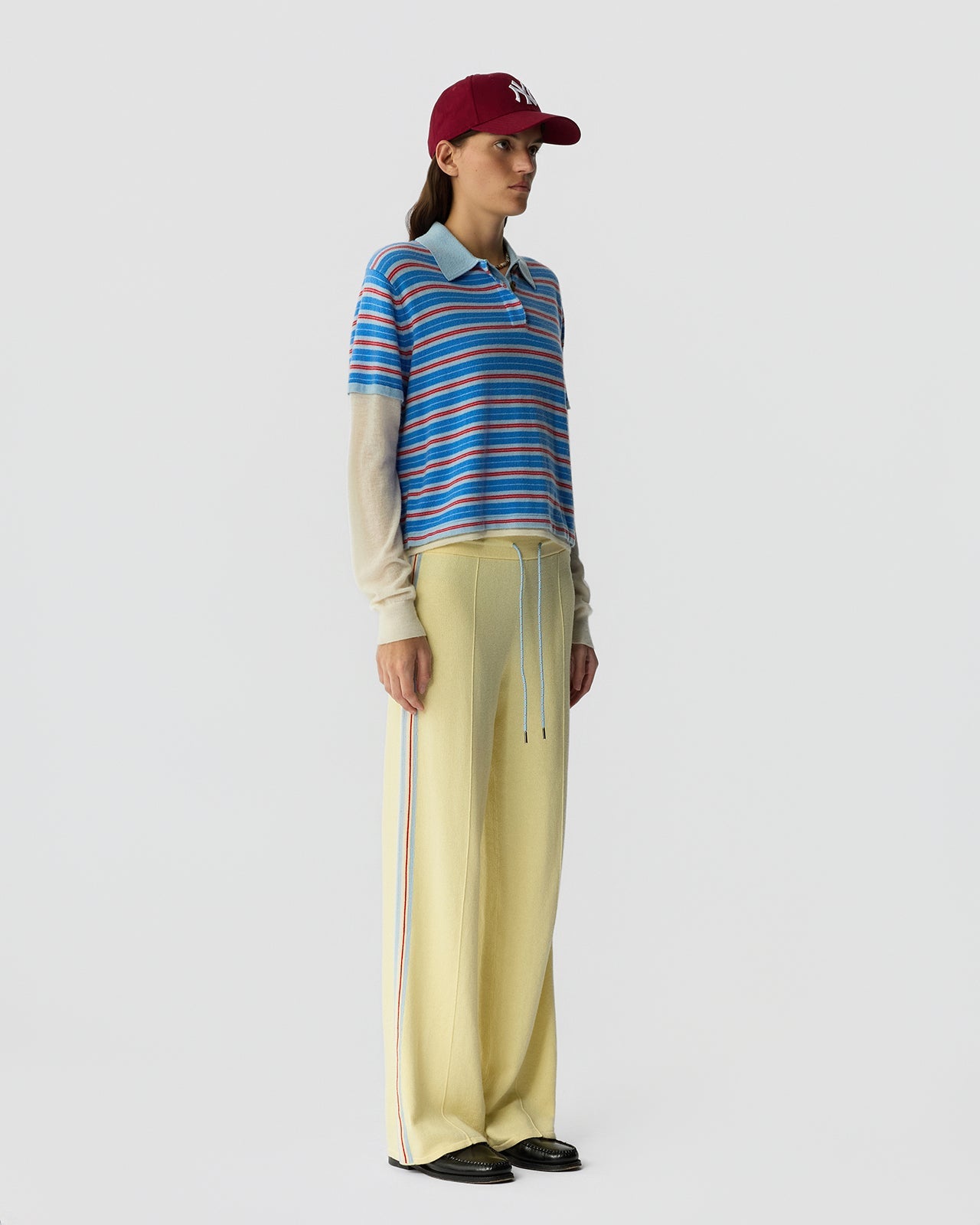 LAYERED STRIPE RUGBY IN CLEAR SKY COMBO - Romi Boutique