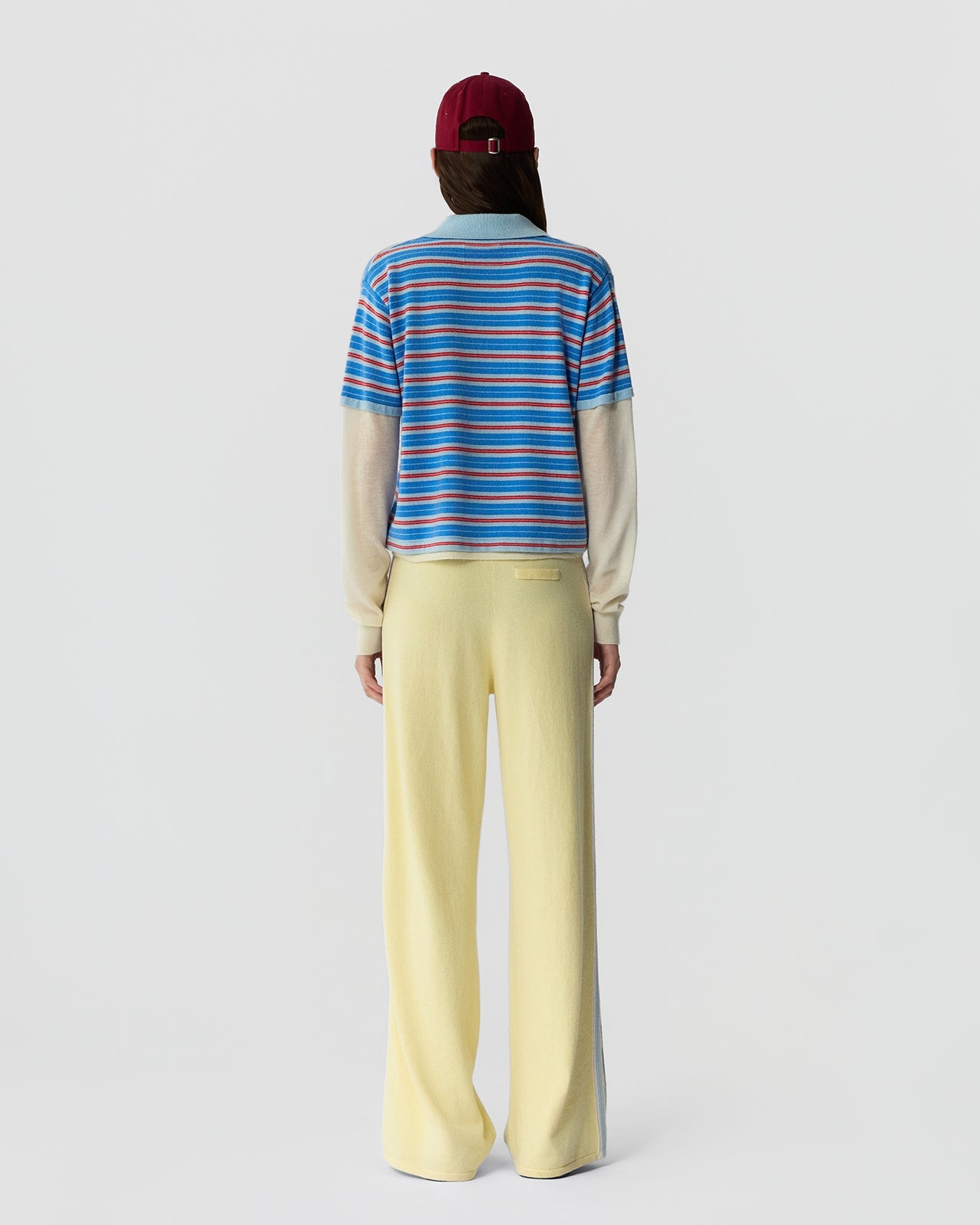 LAYERED STRIPE RUGBY IN CLEAR SKY COMBO - Romi Boutique