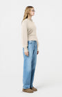 SCULPTED CREW IN CREAM - Romi Boutique