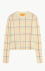 SHRUNKEN CHECK CREW - Romi Boutique
