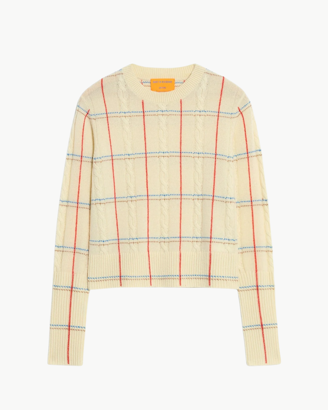 SHRUNKEN CHECK CREW - Romi Boutique