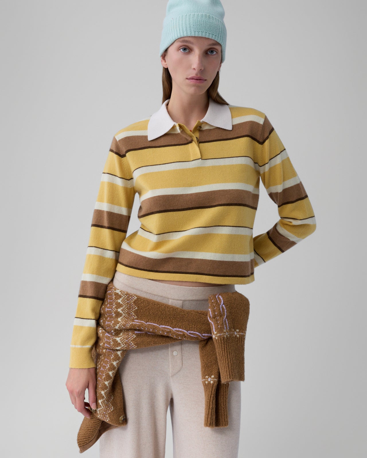 CROPPED STRIPE RUGBY IN SOLE COMBO - Romi Boutique