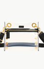 TONY SML CLEAR IN BLACK/BRUSHED GOLD - Romi Boutique