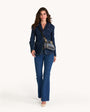 TONY SML CLEAR IN BLACK/BRUSHED GOLD by Hammitt - Romi Boutique