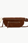 CHARLES CROSSBODY MED IN CHOCOLATE DIAMOND SUEDE/ANTIQUE GOLD - Romi Boutique
