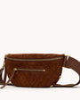 CHARLES CROSSBODY MED IN CHOCOLATE DIAMOND SUEDE/ANTIQUE GOLD - Romi Boutique