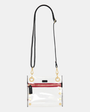 TONY SML IN CLEAR BLACK/BRUSHED GOLD RED ZIP - Romi Boutique