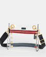 TONY SML IN CLEAR BLACK/BRUSHED GOLD RED ZIP - Romi Boutique