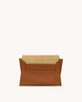 ALLEN WALLET IN COCOA RAFFIA/GOLD - Romi Boutique