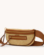 CHARLES CROSSBODY MED IN COCOA RAFFIA/GOLD - Romi Boutique