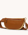 CHARLES CROSSBODY MED IN COCOA RAFFIA/GOLD - Romi Boutique