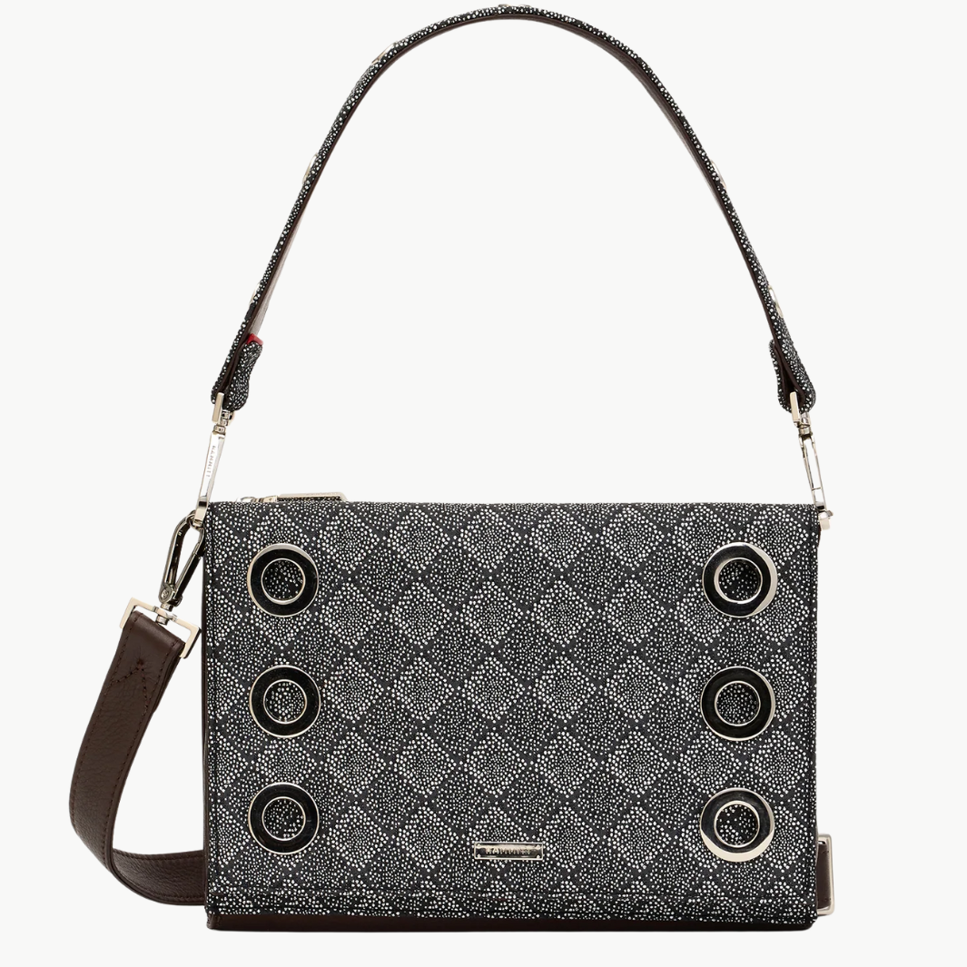 MONTANA CLUTCH SML IN DIAMOND MARQUEE/SILVER - Romi Boutique