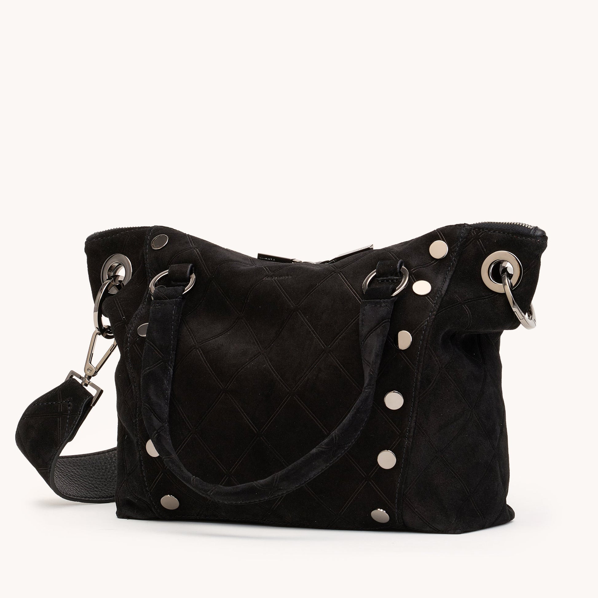 DANIEL MED IN NOIR DIAMOND SUEDE/GUNMETAL - Romi Boutique