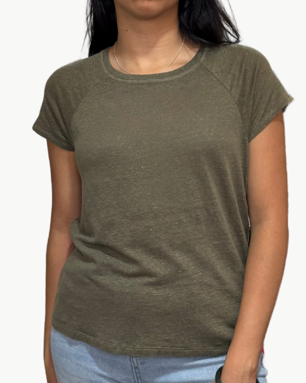 TELCY KNIT T-SHIRT IN ARMY by Hartford - Romi Boutique