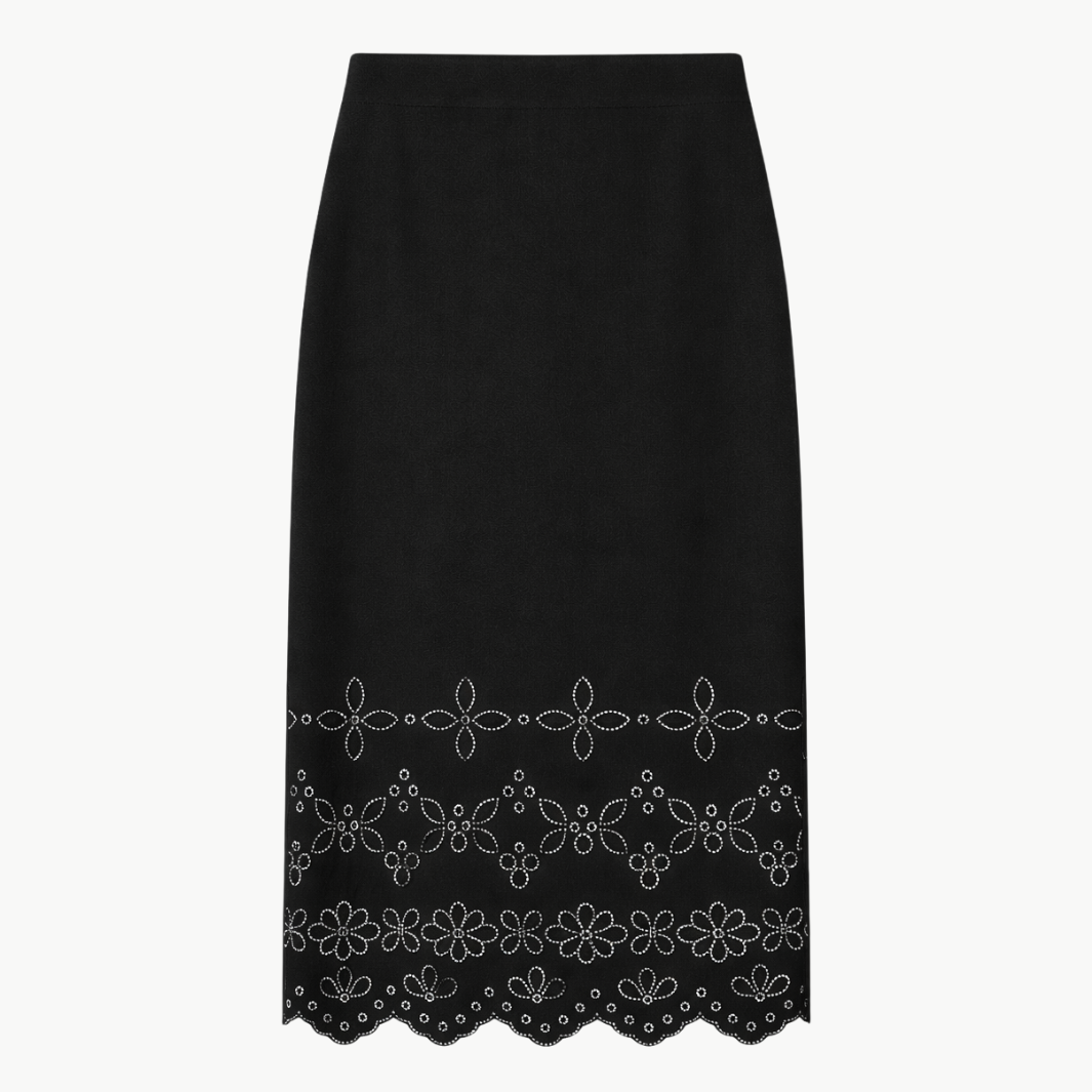 FITTED MIDI SKIRT by Hemant & Nandita - Romi Boutique