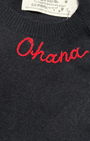 OHANA CASHMERE CREW IN BLACK/RED - Romi Boutique