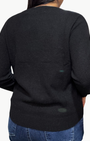 OHANA CASHMERE CREW IN BLACK/RED - Romi Boutique