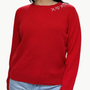 "XOXO" CASHMERE SWEATER IN RED - Romi Boutique