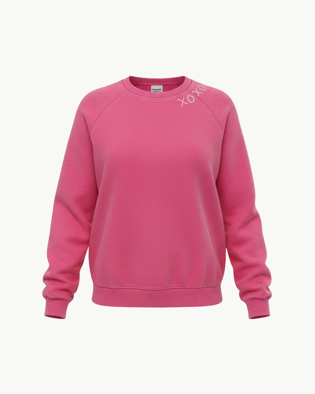 "XOXO" CREW SWEATSHIRT IN HOT PINK - Romi Boutique