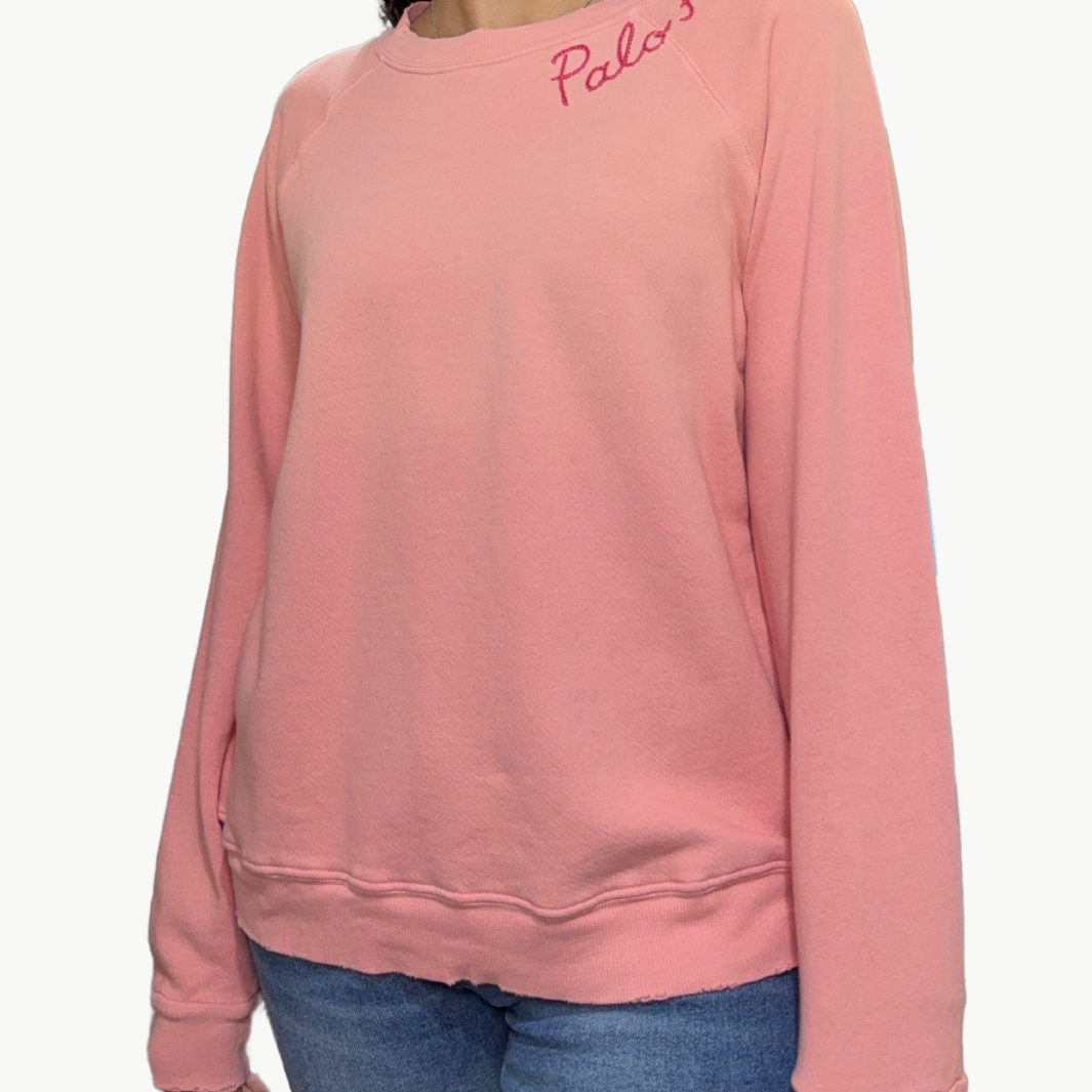 I Stole My Boyfriend's Shirt PALO ALTO CREW SWEATSHIRT IN POWDER PINK