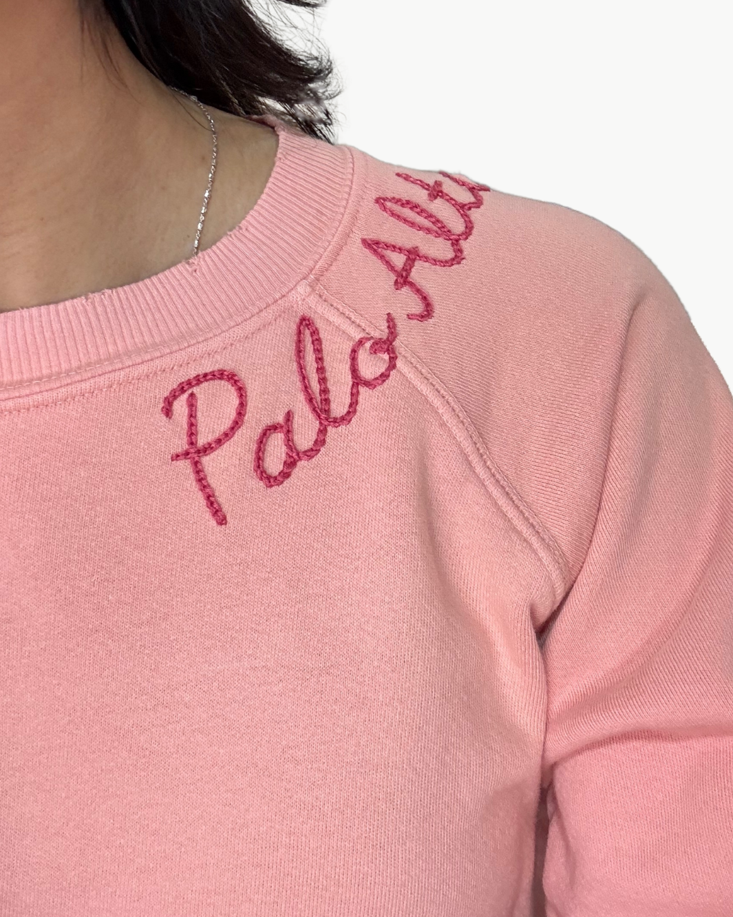 I Stole My Boyfriend's Shirt PALO ALTO CREW SWEATSHIRT IN POWDER PINK
