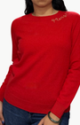 49ERS CASHMERE CREW IN RED/GOLD - Romi Boutique