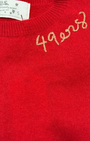 49ERS CASHMERE CREW IN RED/GOLD - Romi Boutique